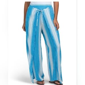 💙🔹️SENSEA 🔹️Blue/ White Wrap Front Cover Up Pants